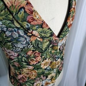 VINTAGE A. Brod Floral Carpet Vest